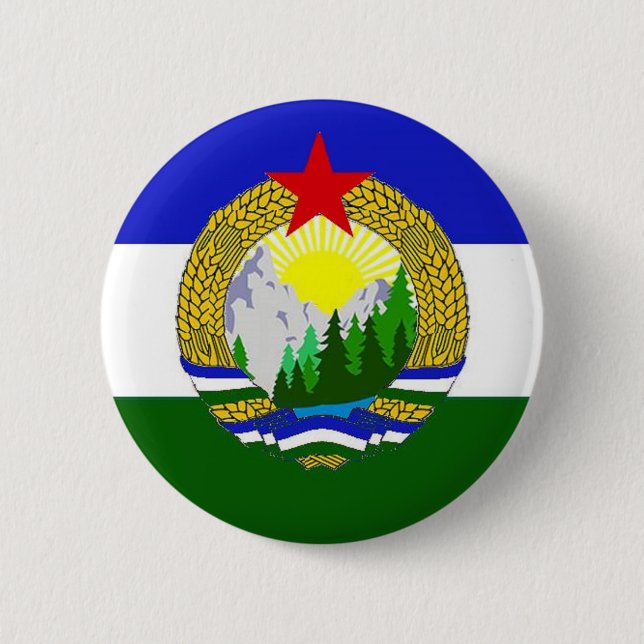 Badge Rond 5 Cm Drapeau de Cascadia socialiste (Devant)
