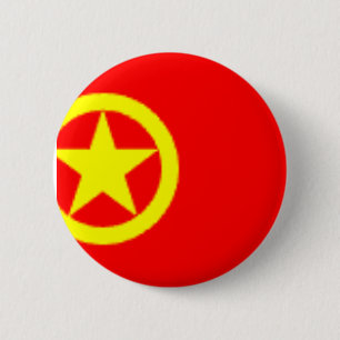 BADGE ROND 5 CM DRAPEAU DE CHINOIS COMMUNISTE