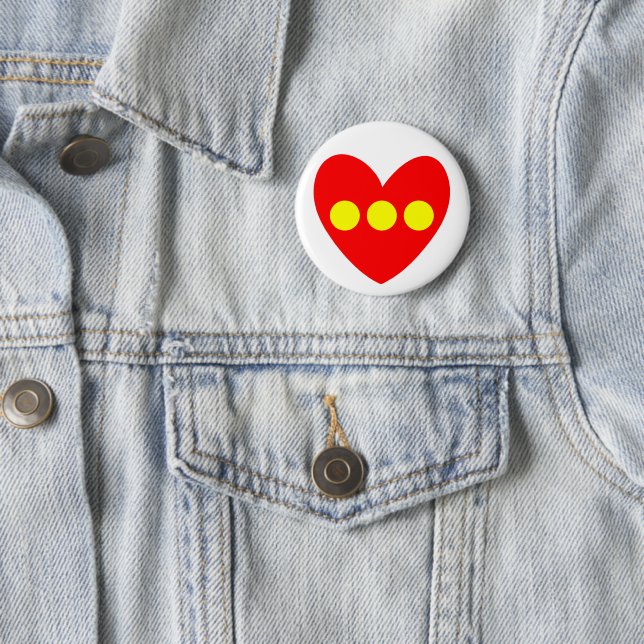 Badge Rond 5 Cm Drapeau de Christiania (En situation)