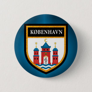 Badge Rond 5 Cm Drapeau de Copenhague