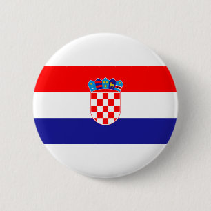 Badge Rond 5 Cm Drapeau de Croatie