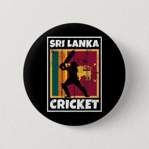 Badge Rond 5 Cm Drapeau de fan de cricket sri-lankais Drapeau de c
