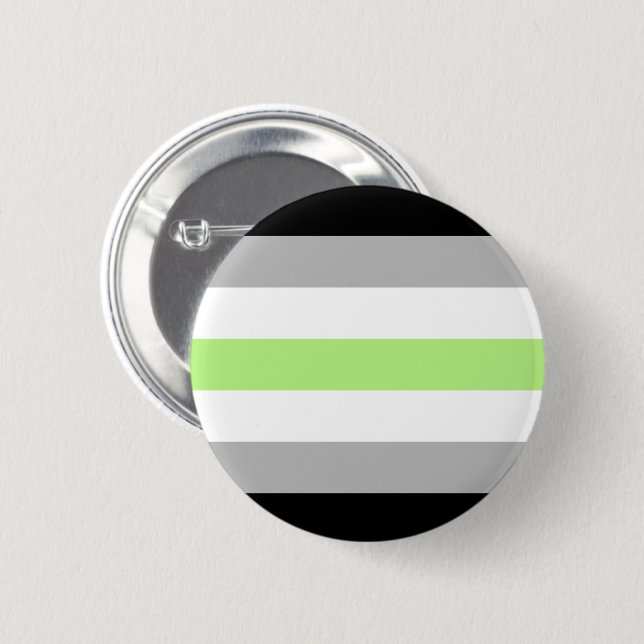 Badge Rond 5 Cm Drapeau de fierté agender (Devant & derrière)