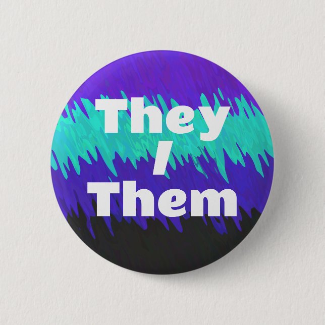 Badge Rond 5 Cm Drapeau de Fierté Alexigender Abstrait Squiggly Tr (Devant)