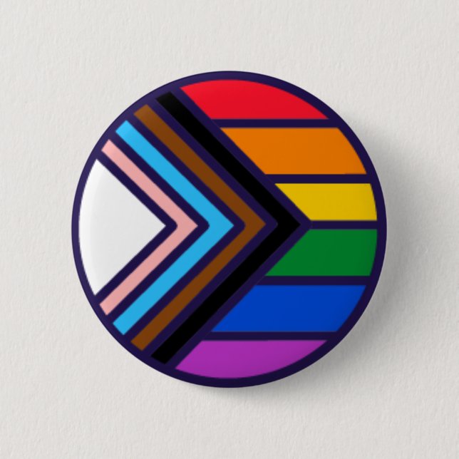 Badge Rond 5 Cm Drapeau de fierté arc-en-ciel LGBTQ+ (Devant)