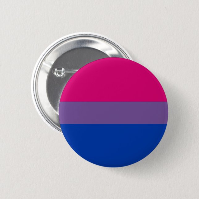 Badge Rond 5 Cm Drapeau de fierté bisexuel (Devant & derrière)