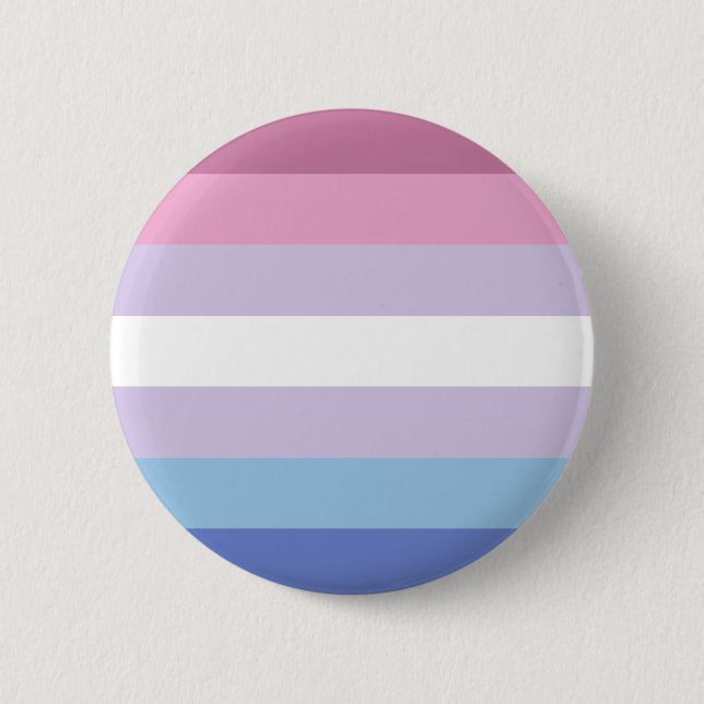 Badge Rond 5 Cm drapeau de fierté de bigender (Devant)