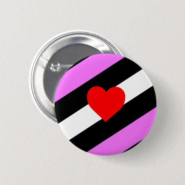 Badge Rond 5 Cm Drapeau de fierté de fille de cuir (Devant & derrière)