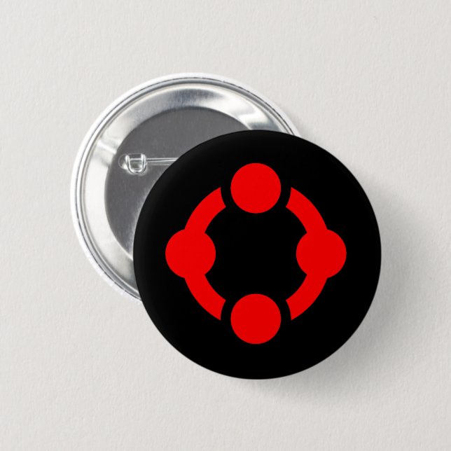 Badge Rond 5 Cm Drapeau de fierté de niche (Noir) (Devant & derrière)