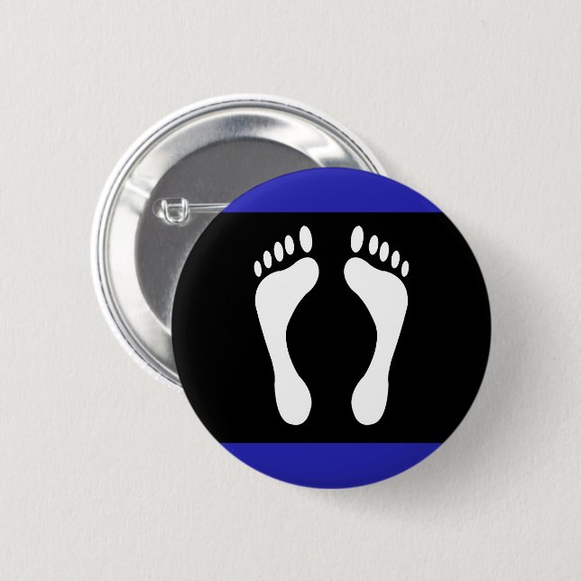 Badge Rond 5 Cm Drapeau de fierté de pied (empreinte de pied) (Devant & derrière)