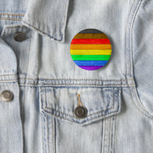 Badge Rond 5 Cm Drapeau de fierté gay inclusif texturé de Slippery