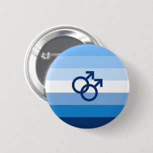 Badge Rond 5 Cm Drapeau de fierté gay masculin MLM