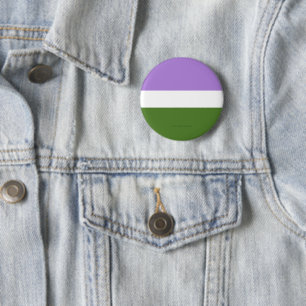 Badge Rond 5 Cm Drapeau de fierté genderqueer de SlipperyJoe lavan