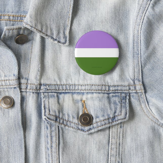 Badge Rond 5 Cm Drapeau de fierté genderqueer de SlipperyJoe lavan (En situation)
