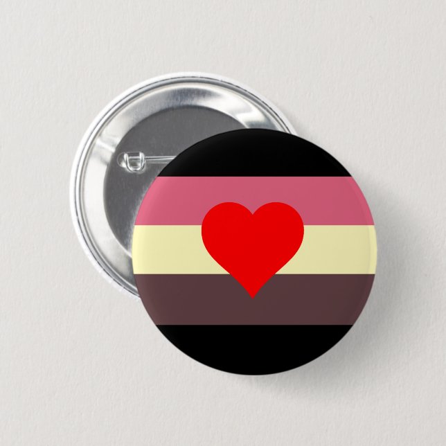 Badge Rond 5 Cm Drapeau de fierté grasse (Devant & derrière)