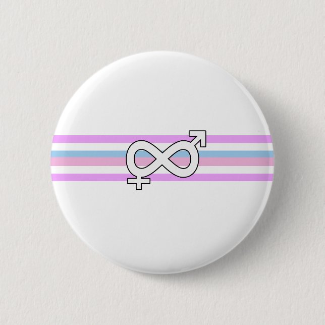 Badge Rond 5 Cm Drapeau de fierté intersexe (Devant)