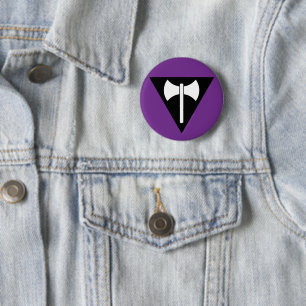 Badge Rond 5 Cm Drapeau de fierté lesbienne SlipperyJoe puissant s