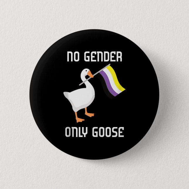 Badge Rond 5 Cm Drapeau de fierté Nonbinary Goose sans genre Fiert (Devant)