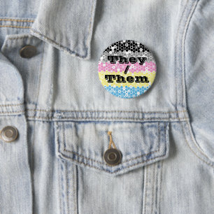 Badge Rond 5 Cm Drapeau de fierté polygender personnalisable Groov