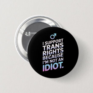 Badge Rond 5 Cm Drapeau de fierté trans allié de soutien