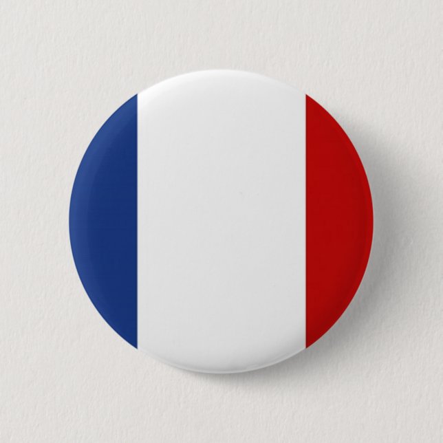 Badge Rond 5 Cm Drapeau de France (Devant)