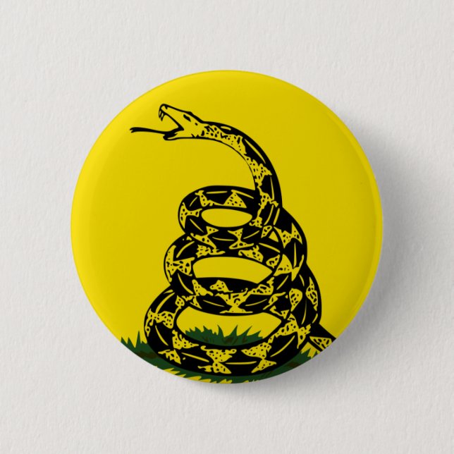 Badge Rond 5 Cm Drapeau de Gadsden (Devant)