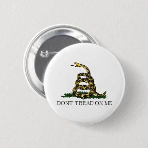 Badge Rond 5 Cm Drapeau de Gadsden Ne Marchez pas sur Moi Libertai
