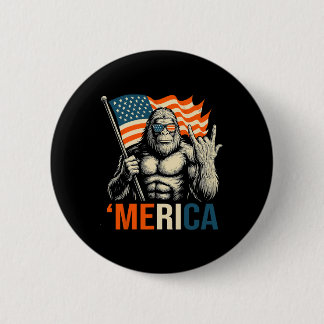 Badge Rond 5 Cm Drapeau de gorille ‘merica Lunettes de soleil drôl