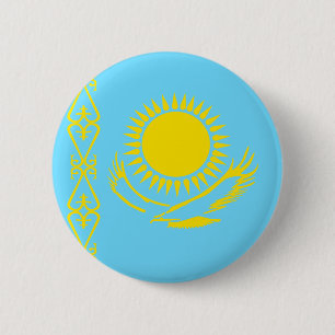 Badge Rond 5 Cm Drapeau de haute qualité de Kazakhstan