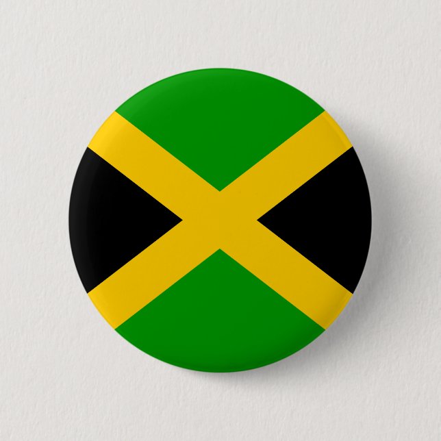Badge Rond 5 Cm Drapeau de haute qualité de la Jamaïque (Devant)
