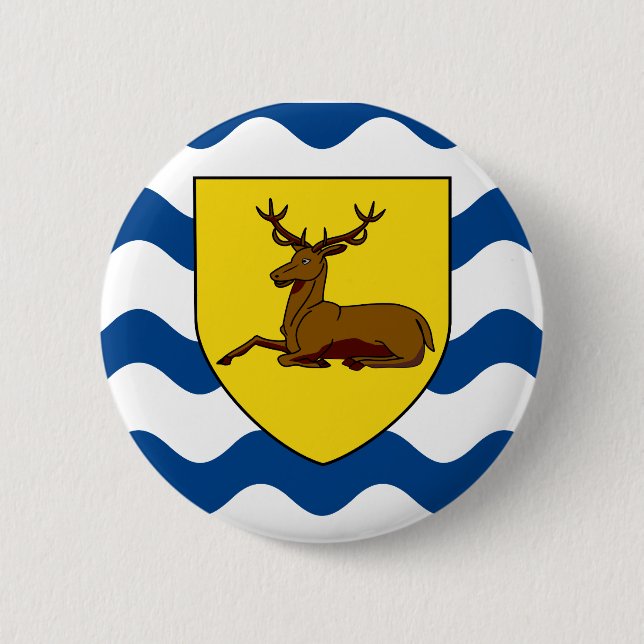 Badge Rond 5 Cm Drapeau de Hertfordshire (Devant)