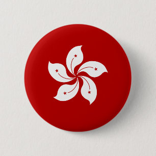 Badge Rond 5 Cm Drapeau de Hong Kong