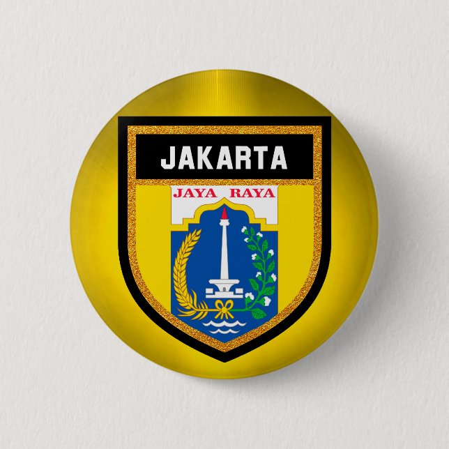 Badge Rond 5 Cm Drapeau de Jakarta (Devant)