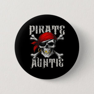Badge Rond 5 Cm Drapeau De Jolly roger Pirate Tante Et Crossbone D