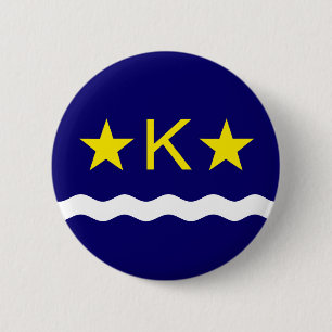 Badge Rond 5 Cm Drapeau de Kinshasa, Congo Pinback Button