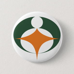 Badge Rond 5 Cm Drapeau de Koga, Shiga, Japon