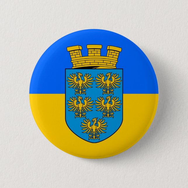 Badge Rond 5 Cm Drapeau de la Basse Autriche (Devant)