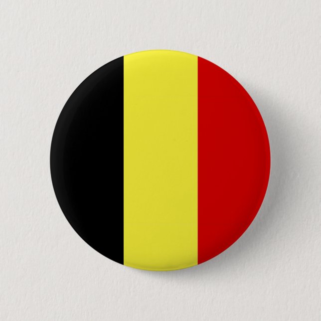 Badge Rond 5 Cm Drapeau de la Belgique (Devant)
