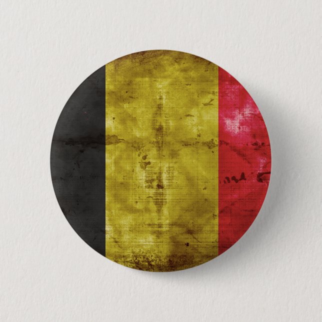 Badge Rond 5 Cm Drapeau de la Belgique (Devant)