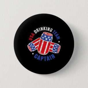 Badge Rond 5 Cm Drapeau de la bière du 4 juillet Usa Team Tees