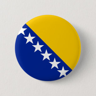Badge Rond 5 Cm Drapeau de la Bosnie