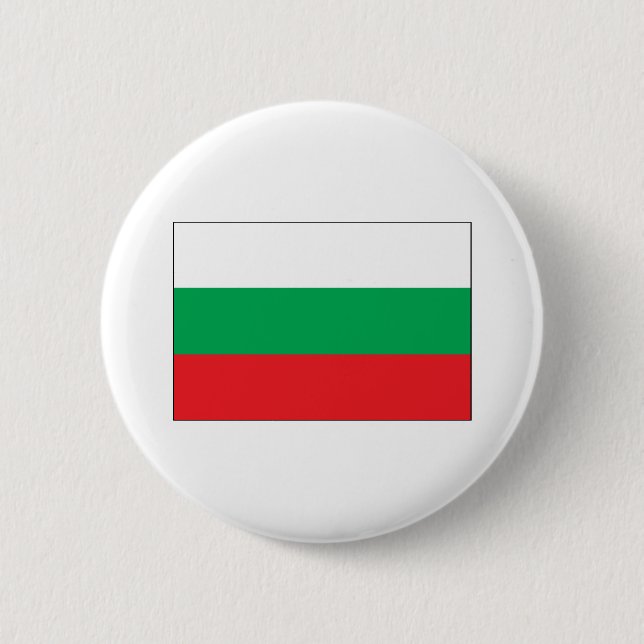 Badge Rond 5 Cm Drapeau de la Bulgarie (Devant)