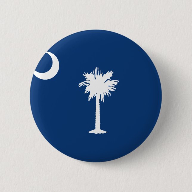 BADGE ROND 5 CM DRAPEAU DE LA CAROLINE DU SUD (Devant)