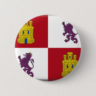 Badge Rond 5 Cm Drapeau de la Castille y Léon (Espagne)