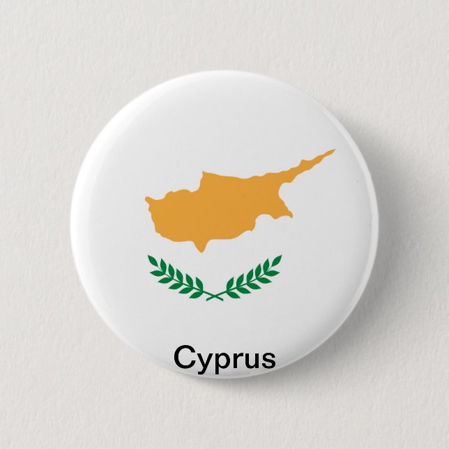Badge Rond 5 Cm Drapeau de la Chypre (Devant)