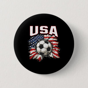 Badge Rond 5 Cm Drapeau de la Coupe 2026 Football Fierté Amusement