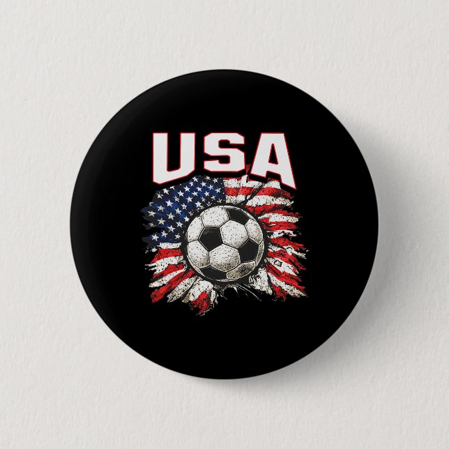 Badge Rond 5 Cm Drapeau de la Coupe 2026 Soccer Pride Fun Famille  (Devant)