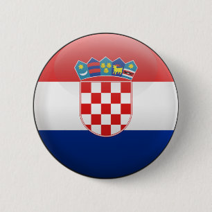 Badge Rond 5 Cm Drapeau de la Croatie