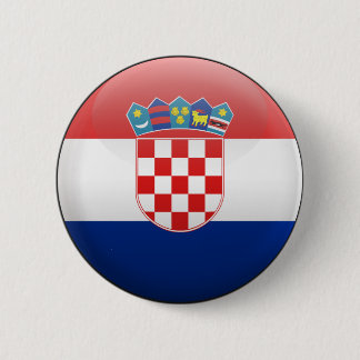 Badge Rond 5 Cm Drapeau de la Croatie
