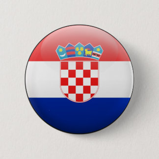 Badge Rond 5 Cm Drapeau de la Croatie